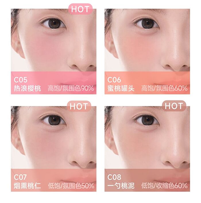 Aztk Soft Pointing Cream Blush - 8 Colors - C02# Peach Pink - 4g