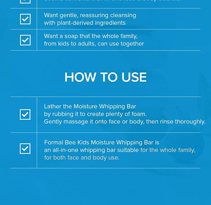 Kids Moisture Whipping Bar Set - 2 Types - White