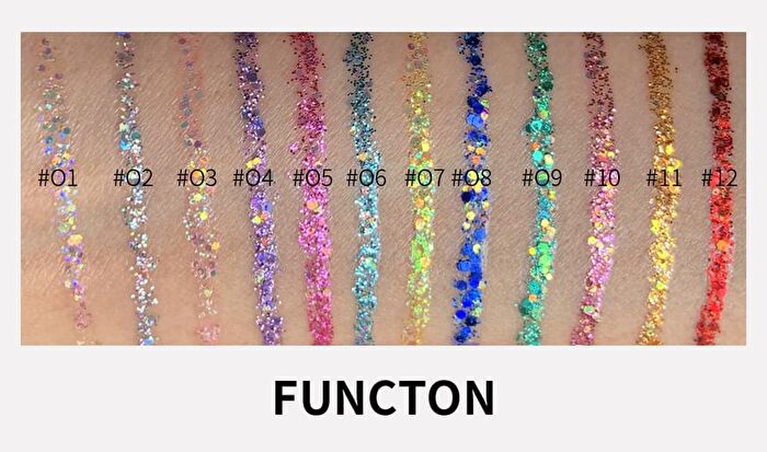 Iridescence Glitter Liquid Eyeliner - 12 Colors - 1# Translucent- 5g
