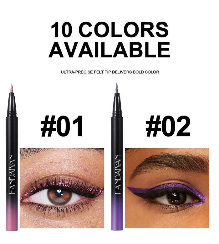 Vivid Metallic Luster Liquid Eyeliner - 10 Colors - 10# - 0.8ml