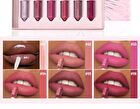 6-Color Pearlescent & Matte Diamond Liquid Lipstick Set - 2 Types - Set A (1.6g x 6pcs)