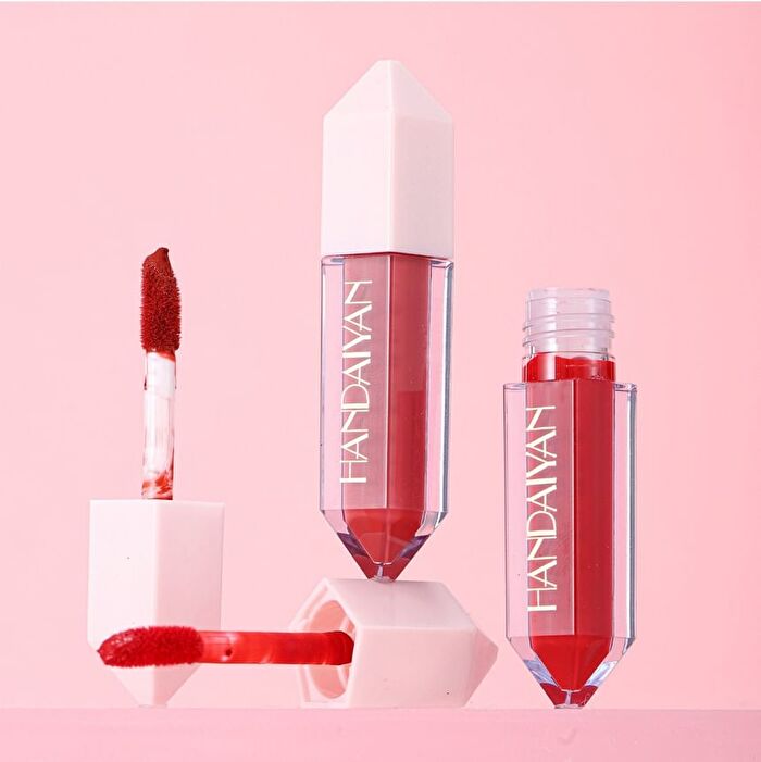 6-Color Pearlescent & Matte Diamond Liquid Lipstick Set - 2 Types - Set A (1.6g x 6pcs)