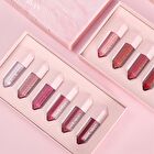 6-Color Pearlescent & Matte Diamond Liquid Lipstick Set - 2 Types - Set A (1.6g x 6pcs)