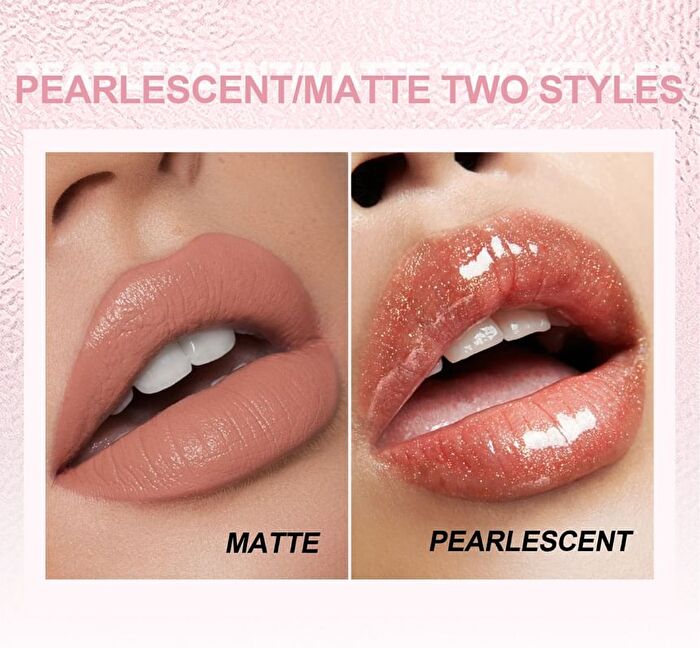 6-Color Pearlescent & Matte Diamond Liquid Lipstick Set - 2 Types - Set A (1.6g x 6pcs)