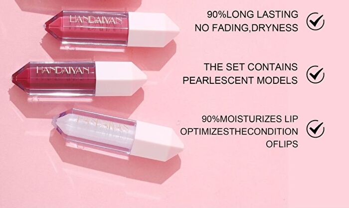 6-Color Pearlescent & Matte Diamond Liquid Lipstick Set - 2 Types - Set A (1.6g x 6pcs)