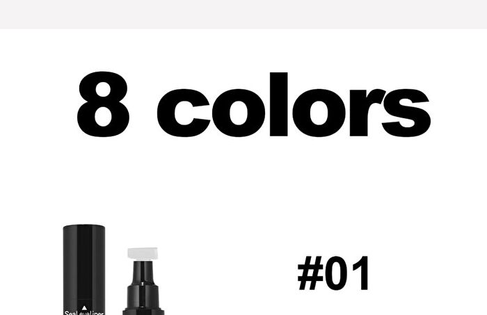 Waterproof Long Lasting Double-Ended Seal & Liquid Eyeliner - 7 Colors - 04# Pink - 3.5g