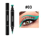 Waterproof Long Lasting Double-Ended Seal & Liquid Eyeliner - 7 Colors - 04# Pink - 3.5g