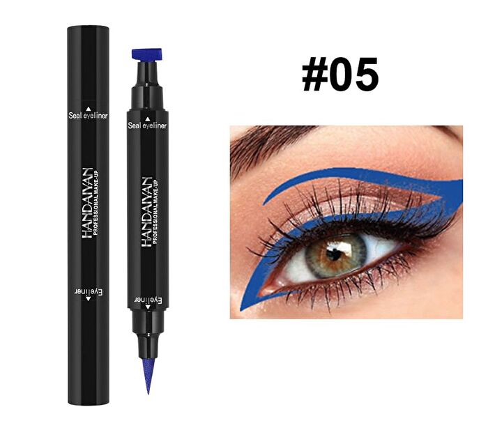 Waterproof Long Lasting Double-Ended Seal & Liquid Eyeliner - 7 Colors - 04# Pink - 3.5g