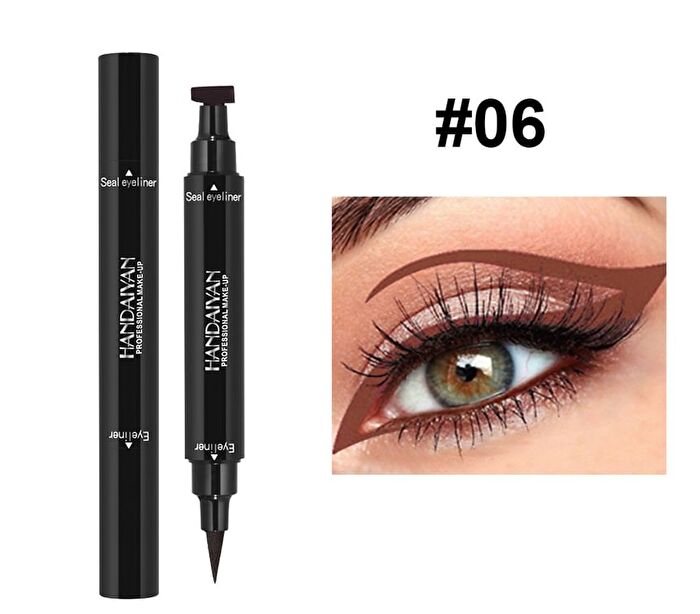 Waterproof Long Lasting Double-Ended Seal & Liquid Eyeliner - 7 Colors - 04# Pink - 3.5g