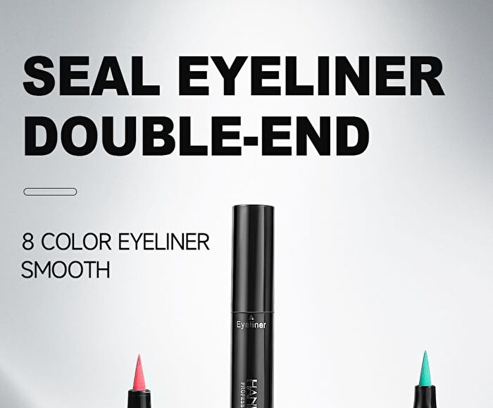Waterproof Long Lasting Double-Ended Seal & Liquid Eyeliner - 7 Colors - 04# Pink - 3.5g