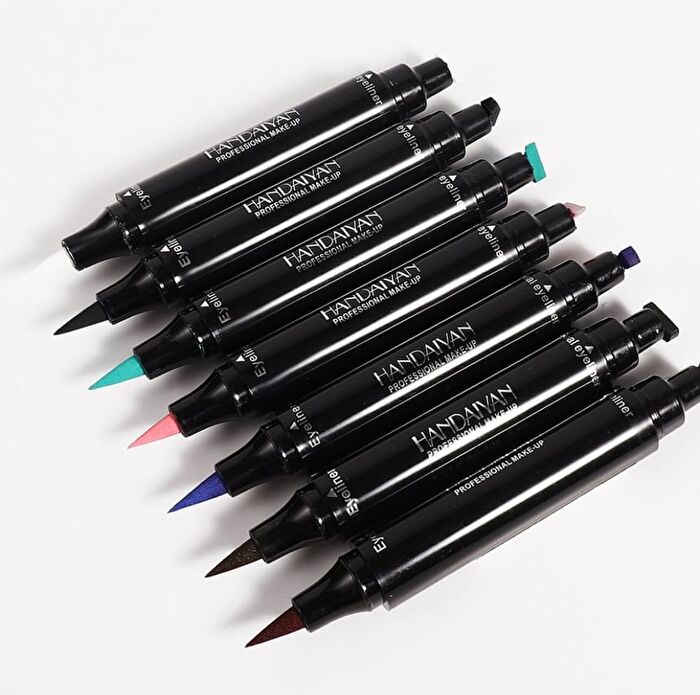 Waterproof Long Lasting Double-Ended Seal & Liquid Eyeliner - 7 Colors - 04# Pink - 3.5g