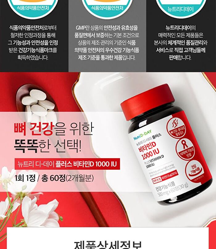 Plus Vitamin D 1000 IU - 500mg x 60 tablets