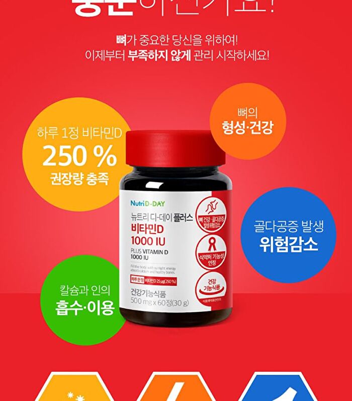 Plus Vitamin D 1000 IU - 500mg x 60 tablets