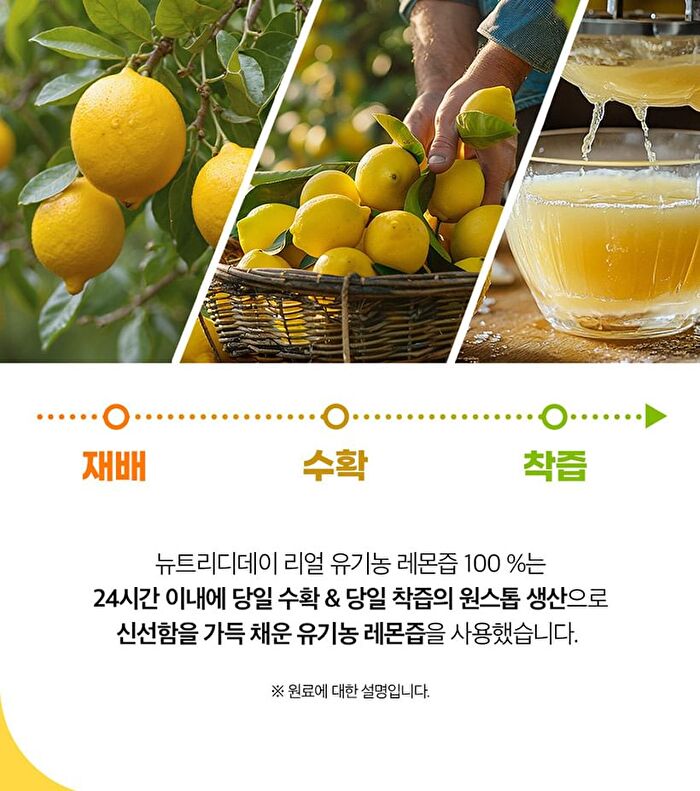 Real Organic Lemon 100% - 20g x 14 sticks
