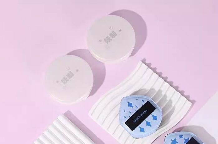 Yaozhi Marshmallow Powder Puff Set with Case - Blue (3pcs)