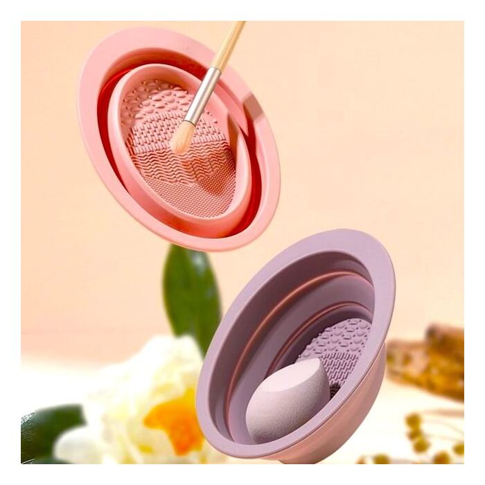 Makeup Brush Cleaning Bowl - #02 Pink - 58g