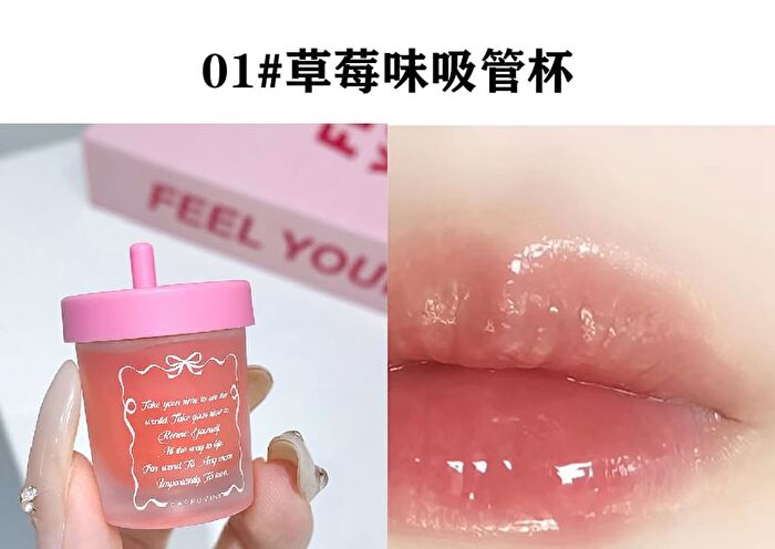 Juicy Straw Cup Lip Mask - 2 Colors - 01# Blueberry - 4.8g