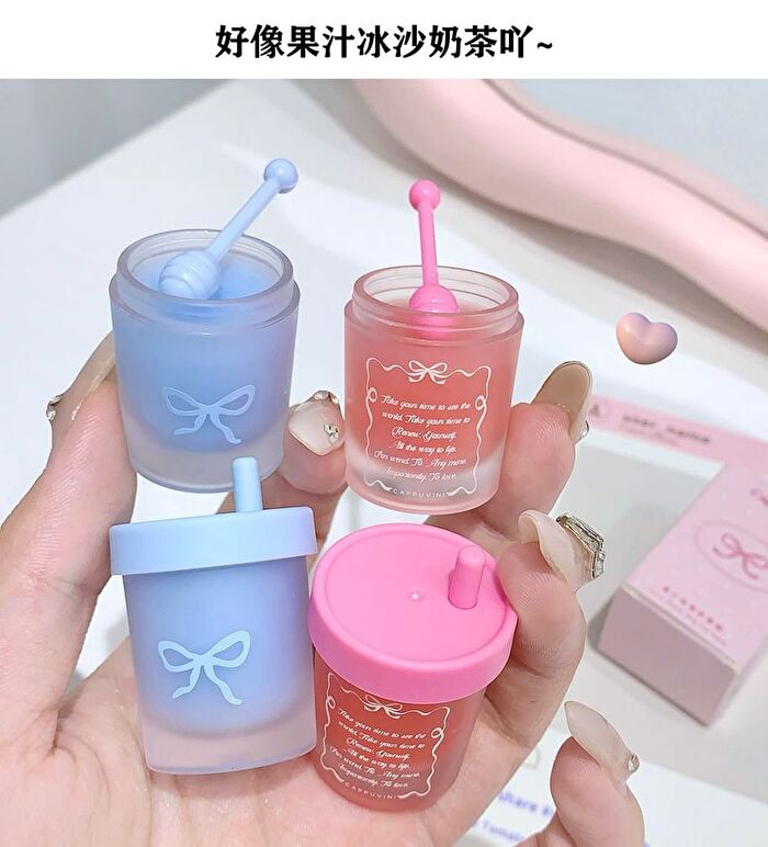 Juicy Straw Cup Lip Mask - 2 Colors - 02# Strawberry - 4.8g