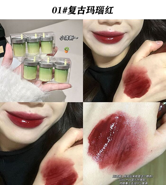 Garden Season Straw Cup Glossy Lipstick - 6 Colors - 02# Vampire - 5g