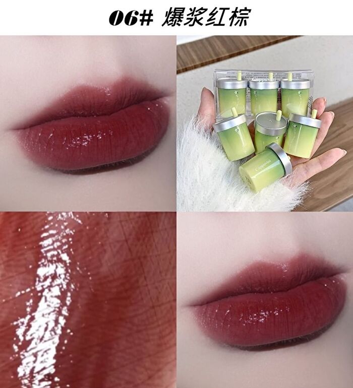 Garden Season Straw Cup Glossy Lipstick - 6 Colors - 02# Vampire - 5g