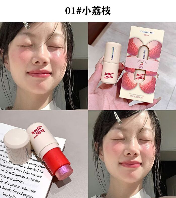 Jelly Color-Changing Blush Stick - 3 Colors - 01# Lychees Pink - 8g
