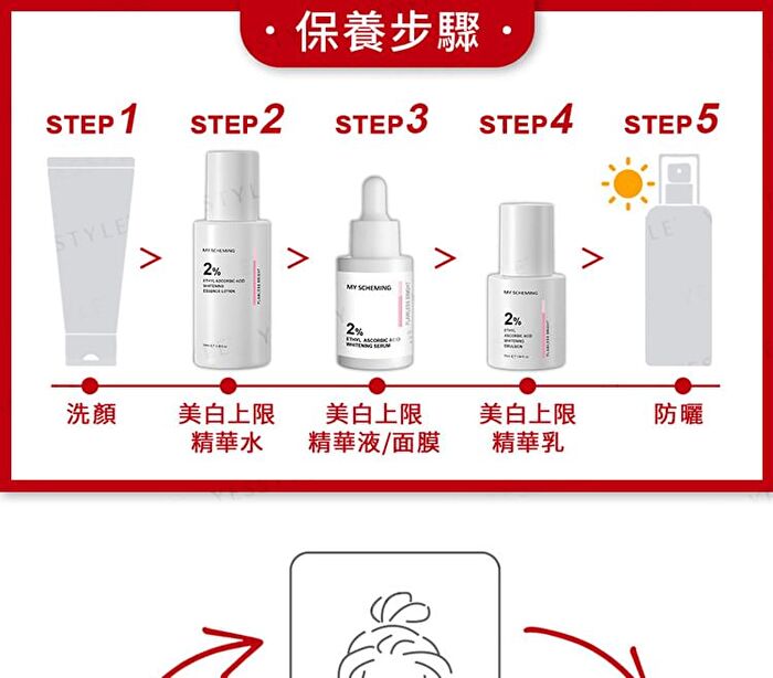 Whitening Mask - 2% Ethyl Ascorbic Acid - 3 pcs