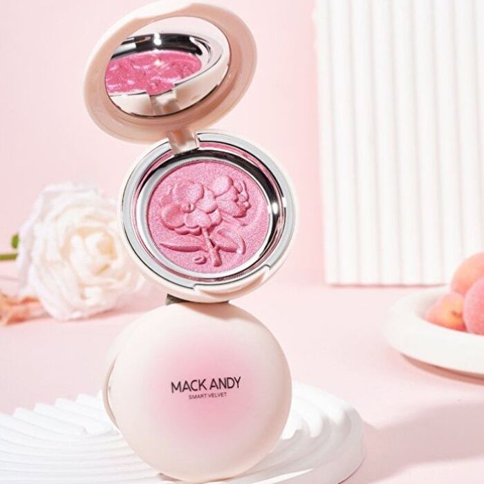 Mack Andy Velvety Flower Embossed Blusher- 3 Colors - M03# Lavender - 5.5g