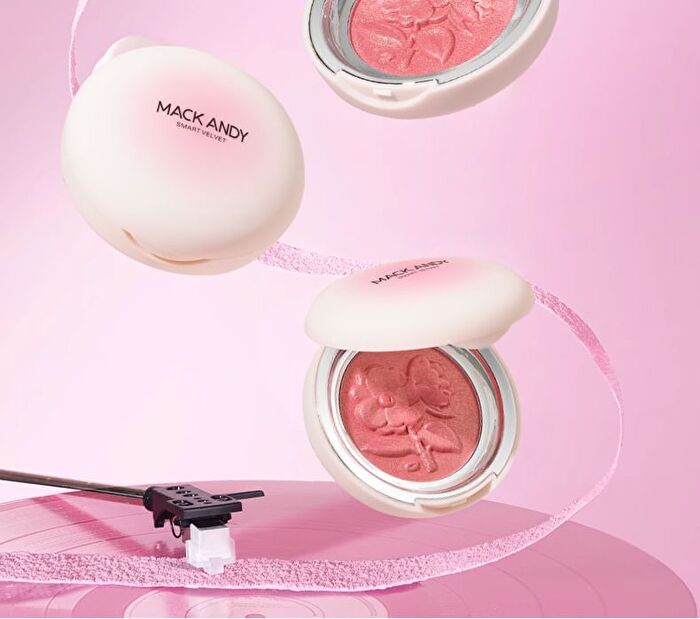 Mack Andy Velvety Flower Embossed Blusher- 3 Colors - M03# Lavender - 5.5g