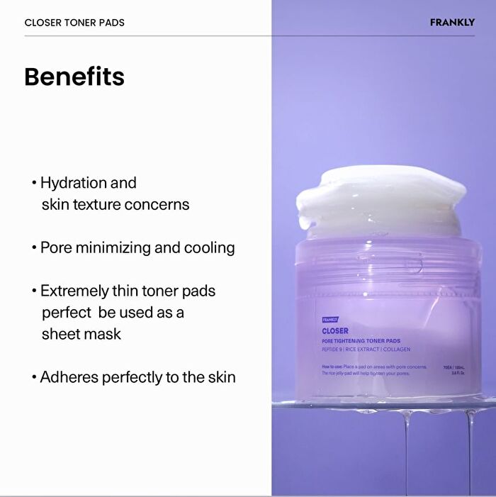 Frankly Closer Pore Tightening Toner Pads - 70 pads