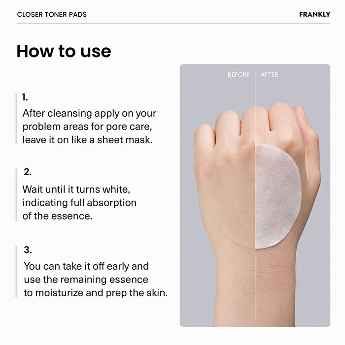 Frankly Closer Pore Tightening Toner Pads - 70 pads