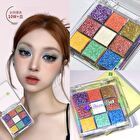 9-Colors Glittery Chameleon Eyeshadow Palette - Tipsy - #8g