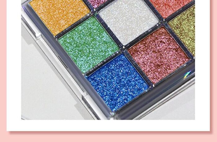 9-Colors Glittery Chameleon Eyeshadow Palette - Tipsy - #8g
