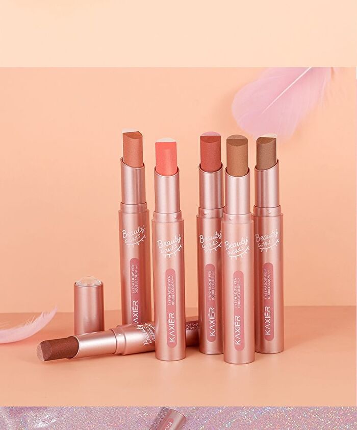 Colorful Two-Color Eyeshadow Stick - 6 Types - 01# Peach Blossom - 3.8g