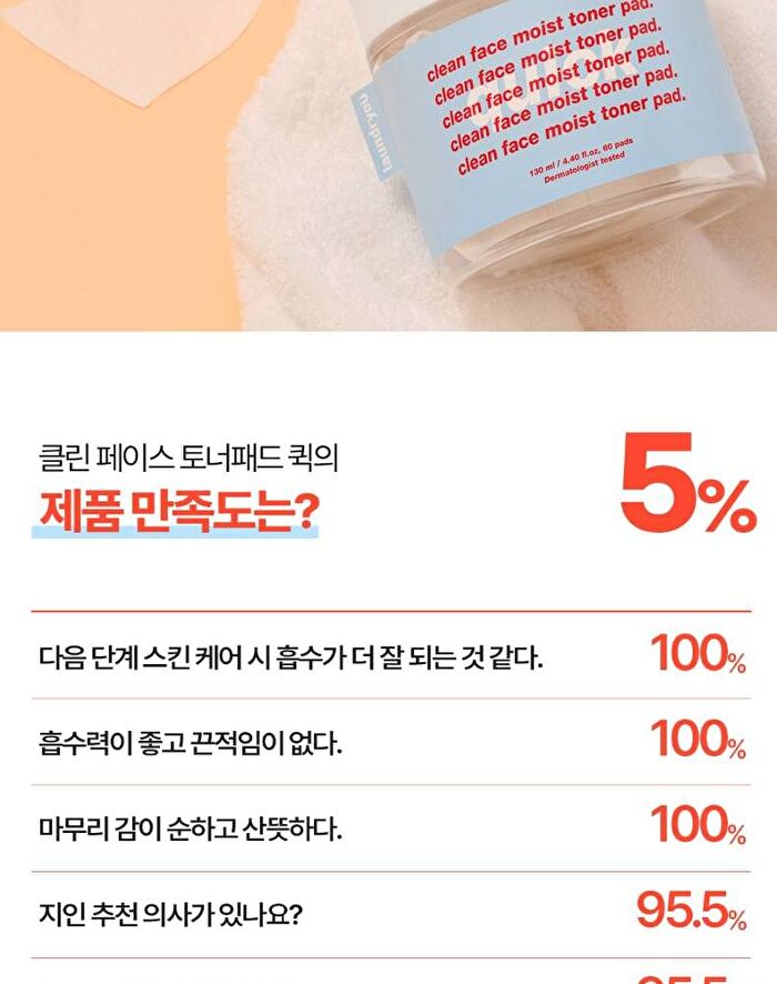 Clean Face Moist Toner Pad Quick - 60 pads