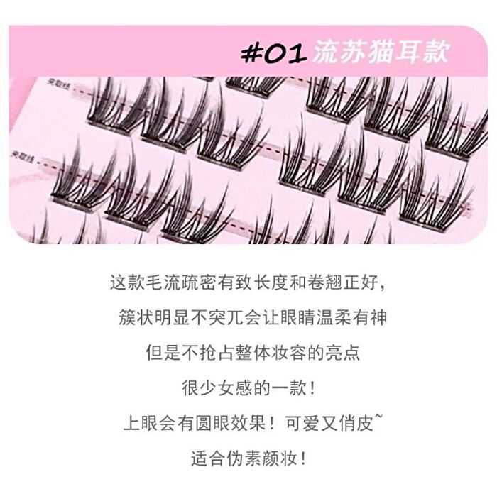 False Eyelashes - 3 Styles - #03 - 24 pairs