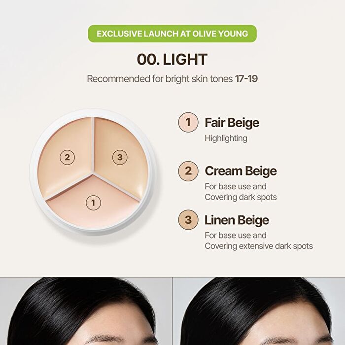 Tfit Cover Up Pro Concealer - 6 Colors - #00 Light