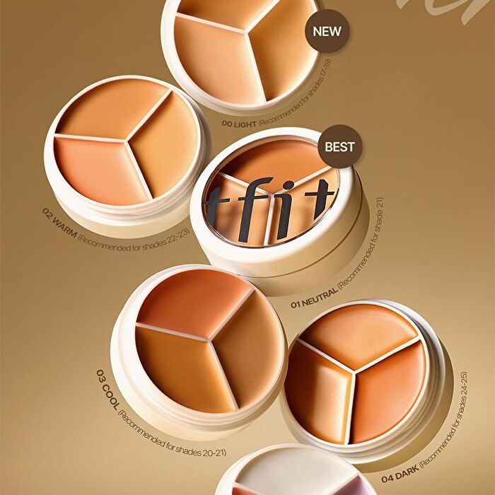 Tfit Cover Up Pro Concealer - 6 Colors - #00 Light