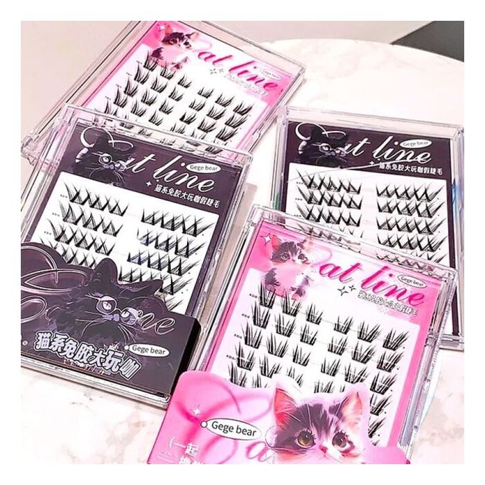 False Eyelashes - 2 Styles - #Pink - 24 pairs