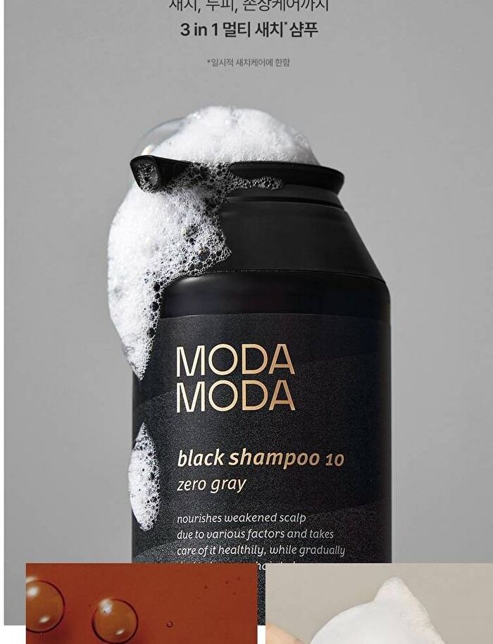 Modamoda Zero Gray Black Shampoo 10 Mini - 100g