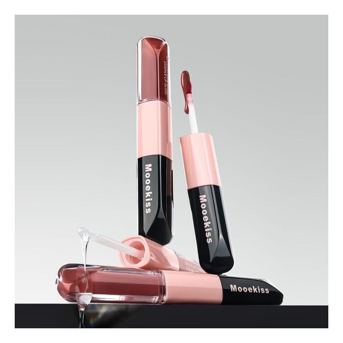Dual Effect Essence Lip Gloss - 10 Colors - D07# Ice Mist Rose (3ml x 2)