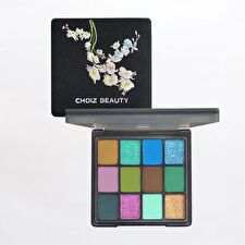 Choiz Beauty Plant Series 12-color Eyeshadow Palette - Moth Orchid - 16.5g