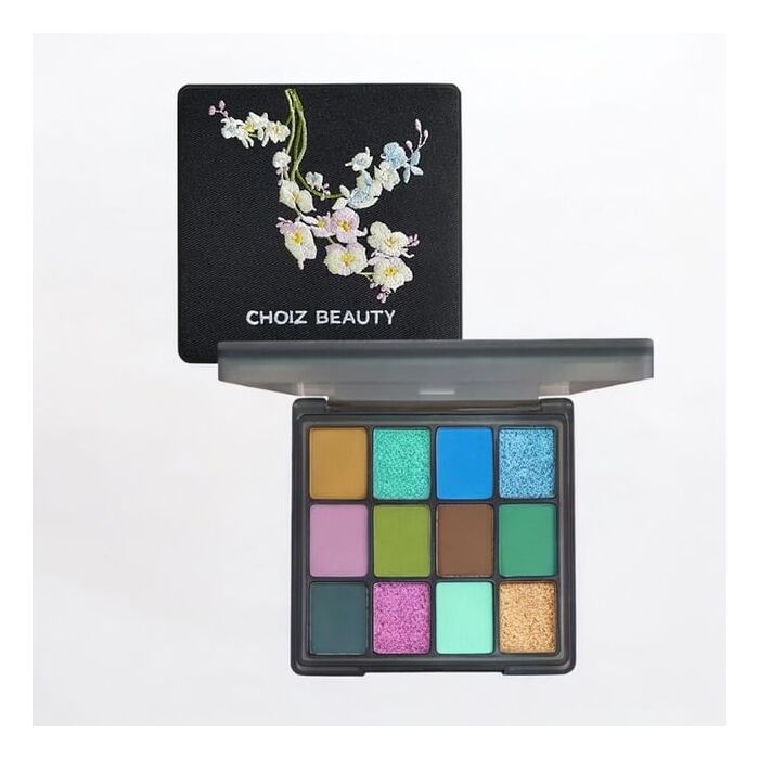 Choiz Beauty Plant Series 12-color Eyeshadow Palette - Moth Orchid - 16.5g