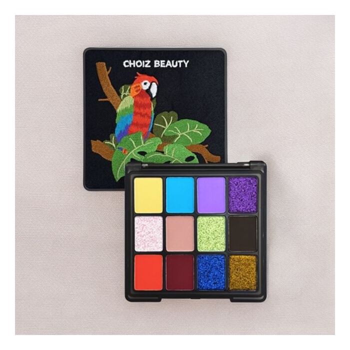 Choiz Beauty Parrot 12-Color Eyeshadow Palette - Parrot - 14.5g