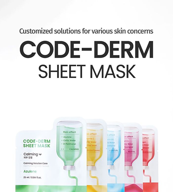 Labiotte Code-derm Sheet Mask Set - 5 Types - Calming