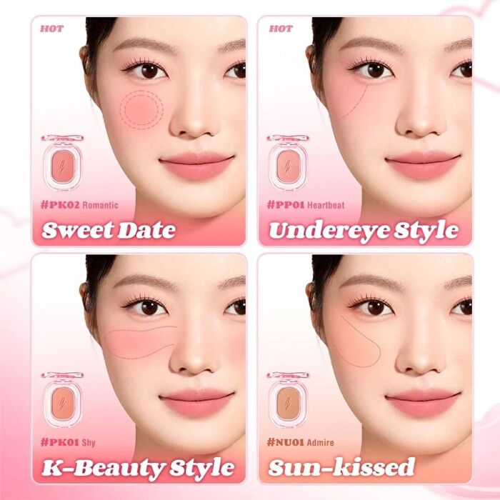 Pinkflash Mellow Radiant Blush - 3 Colors - #PK02 Romantic - 1.5g