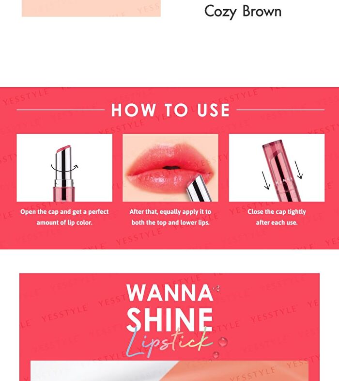Wanna Shine Lipstick - 01 Will Be Red