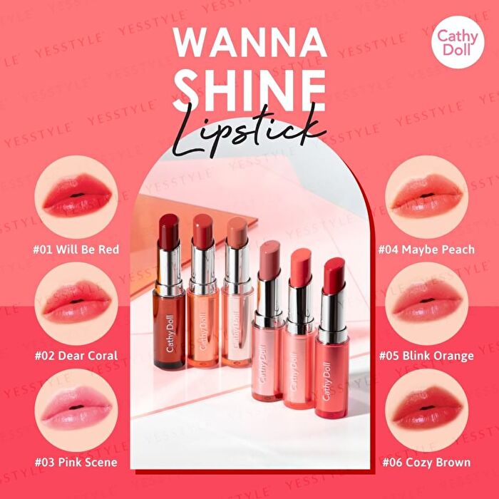 Wanna Shine Lipstick - 01 Will Be Red