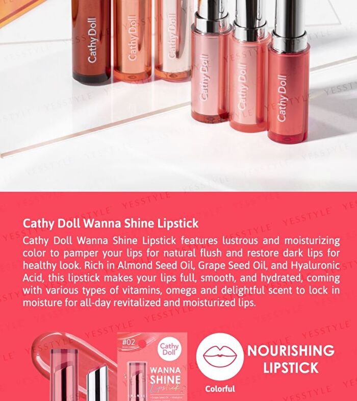 Wanna Shine Lipstick - 01 Will Be Red
