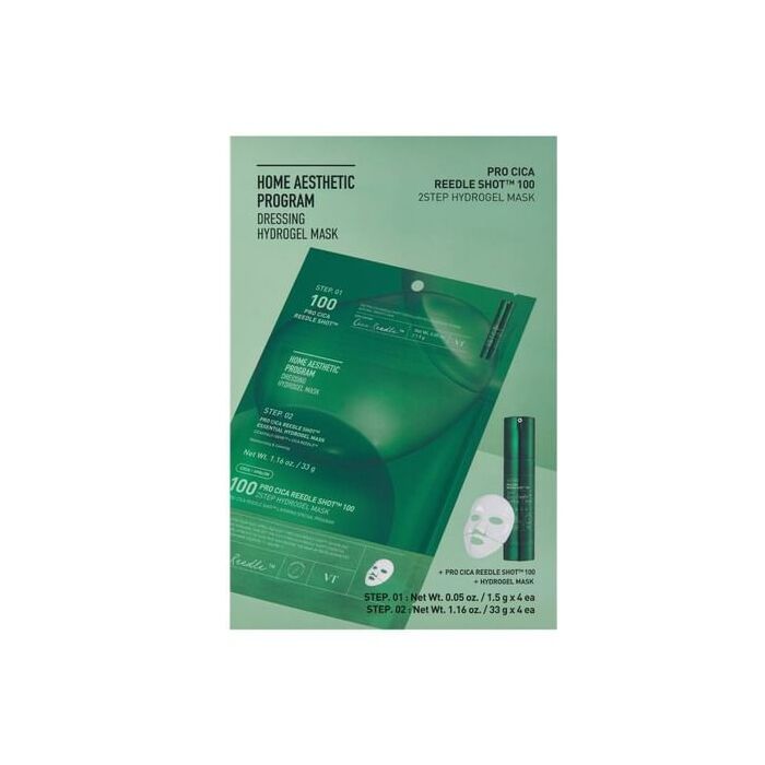 Vt Pro Cica Reedle Shot 100 2Step Hydrogel Mask Set - 34.5g x 4 sheets