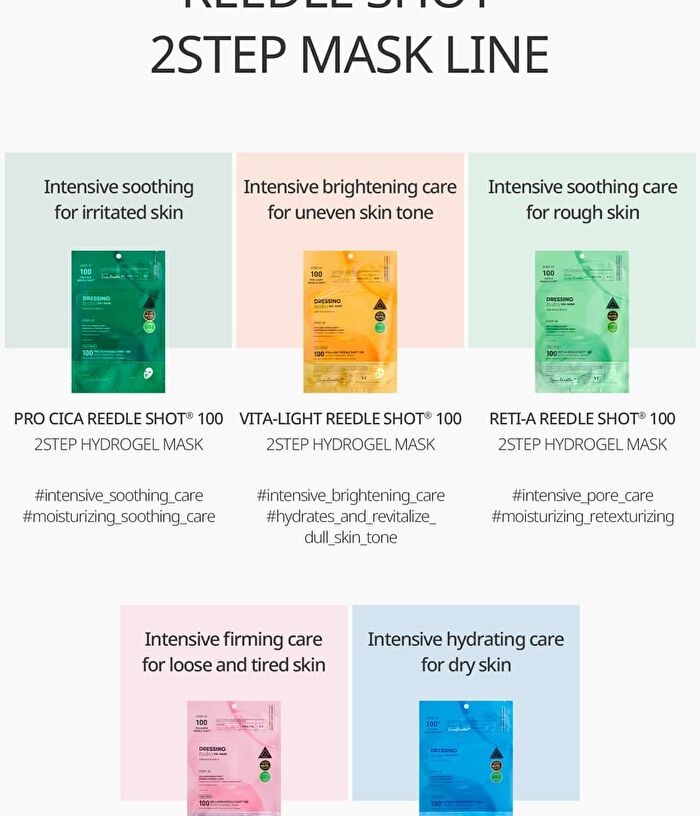 Vt Collagen Reedle Shot 100 2Step Hydrogel Mask Set - 34.5g x 4 sheets